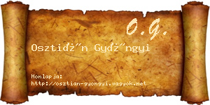 Osztián Gyöngyi névjegykártya